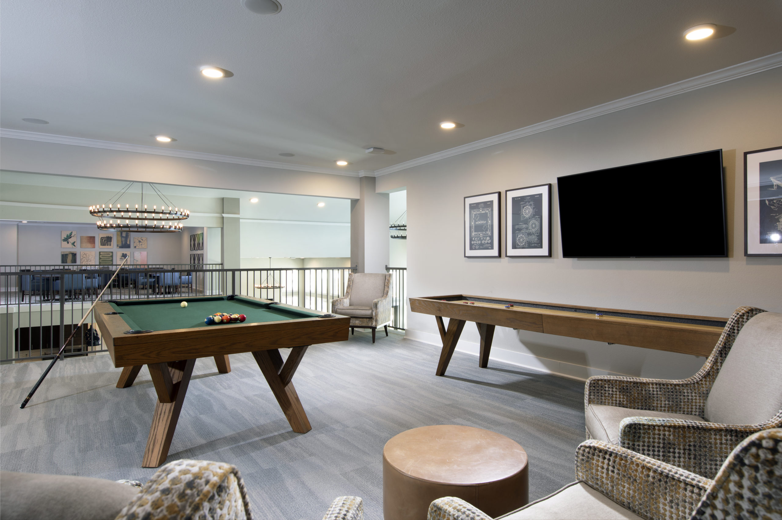 Game room at Solea Keller Apartments in Fort Worth Texas